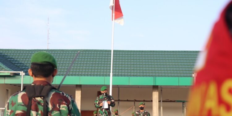 Pimpin Upacara, Dandim 0419/Tanjab Bacakan Pesan Kasad 