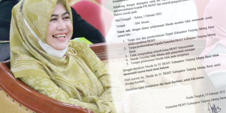 Diduga Ingin Jadi Ketua BKMT, Hj Fadhilah Anggap Musda BKMT Tanjabbar tak Sah