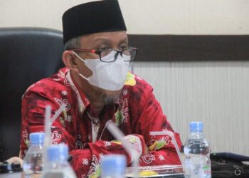 Sekda Tanjabbar Ikuti Rakor Percepatan Penanganan Covid-19 Secara Virtual