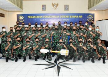 Prajurit Satran Koarmada II Latihan Deteksi Bawah Air