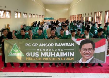 Dambakan Pemimpin Santri, GP Ansor Bawean Deklarasikan Gus Muhaimin Presiden 2024