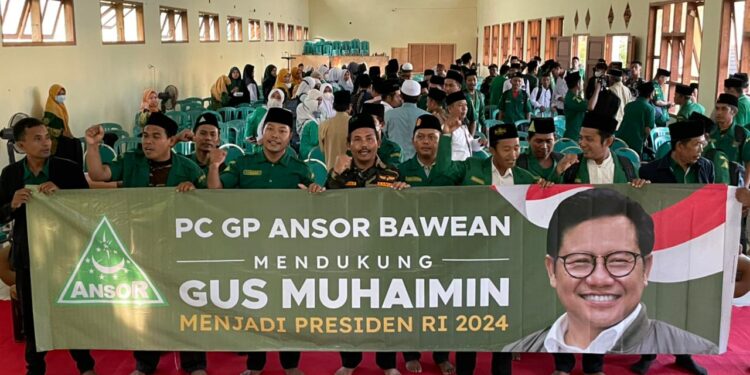 Dambakan Pemimpin Santri, GP Ansor Bawean Deklarasikan Gus Muhaimin Presiden 2024