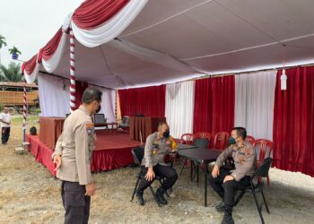 Pastikan Suasana Kondusif, Kapolres Tanjab Barat Tinjau Pos Operasi Ketupat 2022