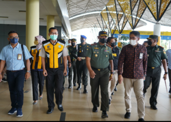 Danrem 042/Garuda Putih Pantau Arus Mudik Lebaran 1443 H Di Terminal Bandara STS Jambi