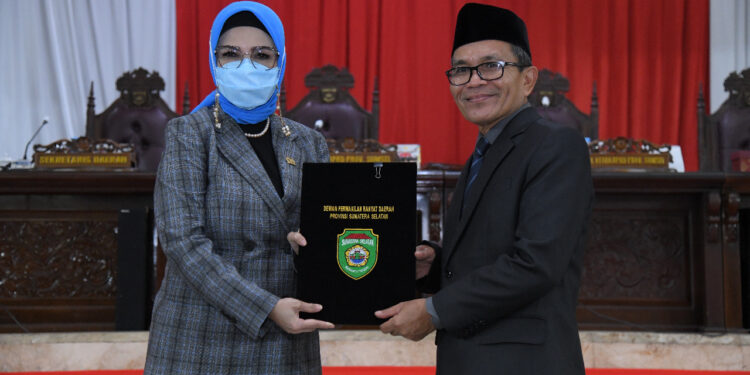 DPRD Sumsel Gelar Paripurna Laporan Hasil Reses 10 Dapil Diserahkan Kepada Pj Sekda Sumsel
