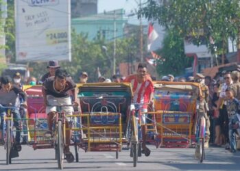 Buka Lomba Balap Becak, Bupati : Kita Lestarikan Kearifan Lokal 