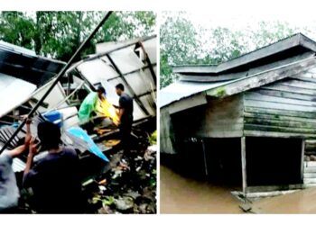Rumah Dan Dermaga Senyerang Hanyut Akibat Longsor, Ini Penjelasan Kapolsek !