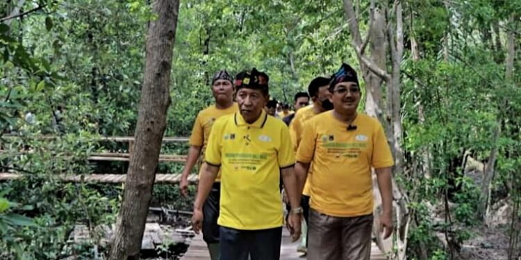 Didampingi Bupati, Wagup Hadiri Giat Penghijauan Hulu Migas Kawasan Mangrove Pangkal Babu
