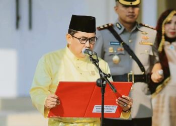 Upacara HUT Provinsi Jambi Ke-66, Ketua DPRD Tanjabbar Bacakan BKRD