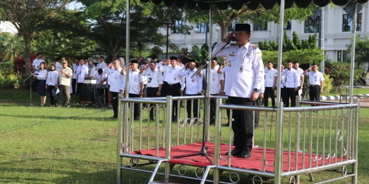 Pimpin Upacara Pasca Lebaran, Al Haris Tekankan Kedisiplinan Guna Tingkatkan Kinerja