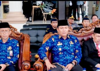Bersama Sekda Wabup Tanjabbar Ikuti Upacara Hari Bhayangkara ke-77