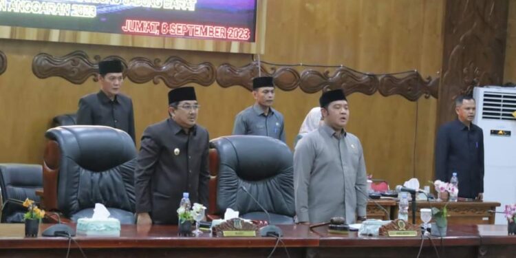 Wakil Ketua I DPRD Pimpin Paripurna Ke-IV Pengambilan Keputusan Ranperda Perubahan APBD 2023