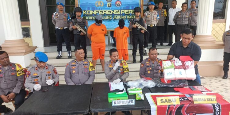 Dua Tersangka dan Tiga Kg Sabu Berhasil diamankan Polres Tanjab Barat 
