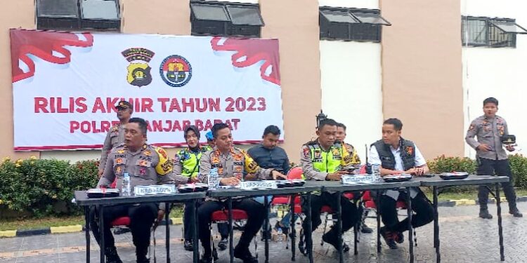 Polres Tanjab Barat Berhasil Amankan 5,5 Kg Sabu dan 102 Tersangka Sepanjang Tahun 2023