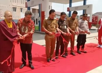 Diakhir Masa Jabatan Walikota Prabumulih Ir.H.Ridho Yahya Resmikan SPBU Padat Karya