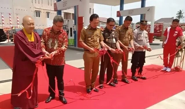 Diakhir Masa Jabatan Walikota Prabumulih Ir.H.Ridho Yahya Resmikan SPBU Padat Karya