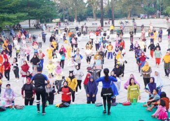 Diskominfo Prabumulih Gelar Senam Sehat Bersama Masyarakat
