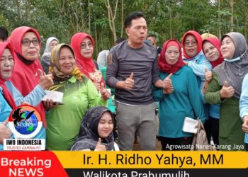 Walikota Prabumulih Bersama Masyarakat Senam Bersama di Agrowisata Nanas