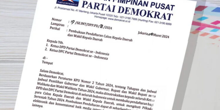 DPC Demokrat Buka Pendaftaran Calon Bupati Tanjabbar di Pilkada Serentak 2024