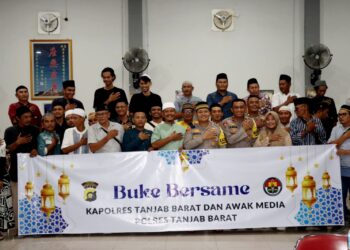 Jalin Silaturahmi Bulan Ramadhan, Polres Tanjab Barat Gelar Bukber Bersama Awak Media
