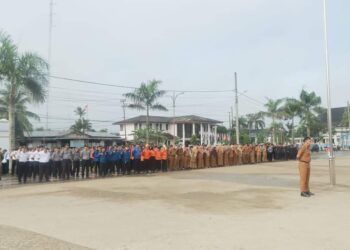 Bupati Tanjabbar Pimpin Silaturahmi dan Apel Gabungan Pasca Cuti Lebaran 