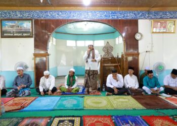 Safari Jumat di Masjid Raya Nurul Salaf Sungai Gebar, Bupati Tegaskan Pentingnya Posisi strategis Kuala Betara 