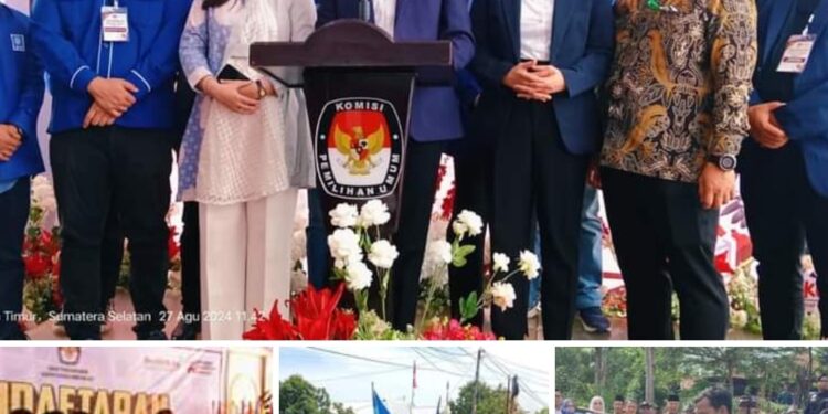 Ribuan Warga Kawal Pendaftaran YPN-YESS Sebagai Bakal Calon Bupati dan Wakil Bupati OKU
