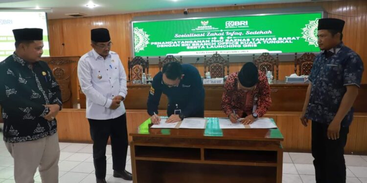 Bupati Anwar Sadat Resmikan QRIS Bersama BAZNAS dan BRI