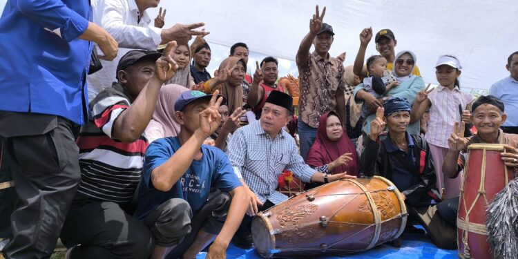 Al Haris Disambut Antusias di Mandiangin Timur Sarolangun, Tim Targetkan Kemenangan 80 Persen