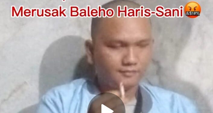 Oknum Diduga Tim RH Ketangkap Tangan Rusak Baliho Haris-Sani