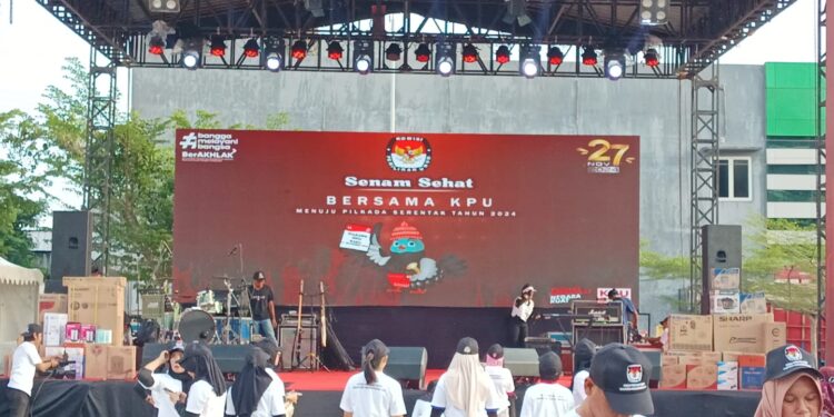 Senam Sehat Bersama KPU OKU Menuju Pilkada Serentak 2024