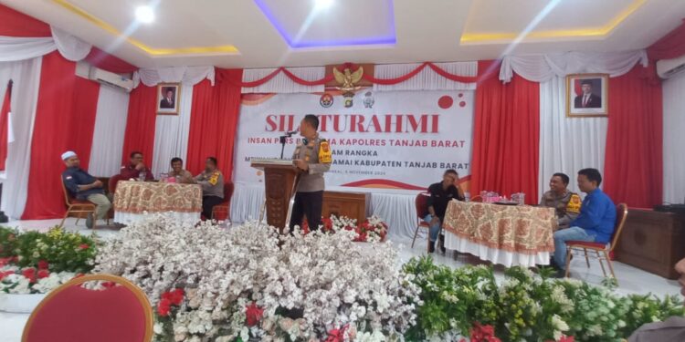 Demi Wujudkan Pilkada Damai, Polres Tanjab Barat Gelar Silaturahmi Bersama Insan Pers