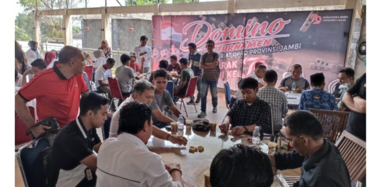 Semarakan Momen HUT ke-79 RI, Setwan DPRD Provinsi Jambi Gelar Turnamen Domino