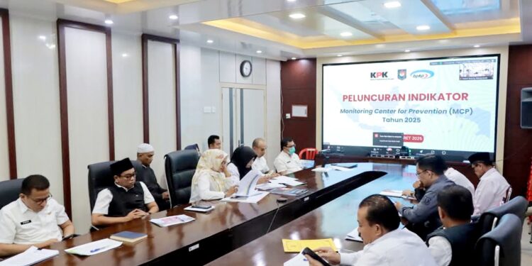 Wabup Katamso Ikuti Peluncuran Indeks Pencegahan Korupsi Daerah (IPKD) MCP 2025 Secara Virtual