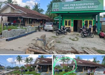 Sekretariat PKB Tanjab Barat Disulap Jadi Gudang Batako, Sekretaris Partai Berang!