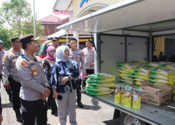 Diserbu Warga! Gerakan Pangan Murah Polres Tanjab Barat Habiskan 8 Ton Beras SPHP