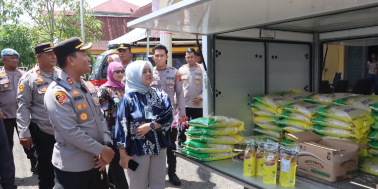 Diserbu Warga! Gerakan Pangan Murah Polres Tanjab Barat Habiskan 8 Ton Beras SPHP