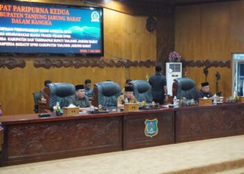 DPRD Tanjab Barat Gelar Rapat Paripurna Penyampaian Nota Pengantar 2 Raperda Pemkab dan 3 Raperda Inisiatif DPRD