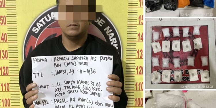 Gagalkan Peredaran Besar, Polisi Amankan 503 Gram Sabu dan Bekuk Pelaku AS di Kuala Tungkal