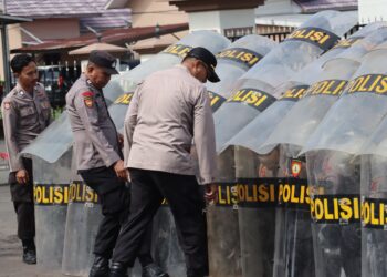 Hadapi Agenda Besar, Polres Tanjab Barat Matangkan Kemampuan Dalmas