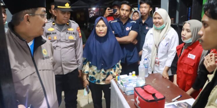 Kebakaran Teluk Nilau, Bupati Anwar Sadat Cek Langsung Posko dan Pengungsian