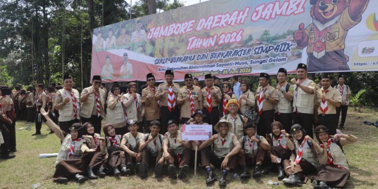 Pramuka Tanjab Barat Siap Ukir Prestasi di Jamda Jambi 2026, Bupati Anwar Sadat Beri Semangat