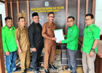 DPC PKB Tanjabbar Serahkan SK Kepengurusan ke Kesbangpol, Tindak Lanjut Pasca Pelantikan Nasional