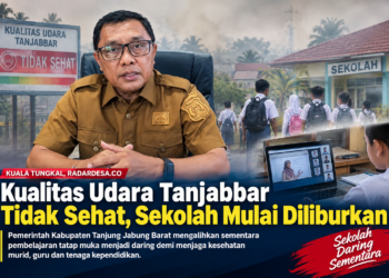 Kualitas Udara Tanjabbar Sangat Tidak Sehat, Sekolah Mulai Daring