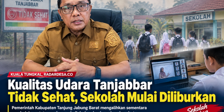 Kualitas Udara Tanjabbar Sangat Tidak Sehat, Sekolah Mulai Daring